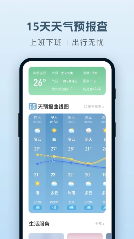 纯净天气预报-天气预报15天