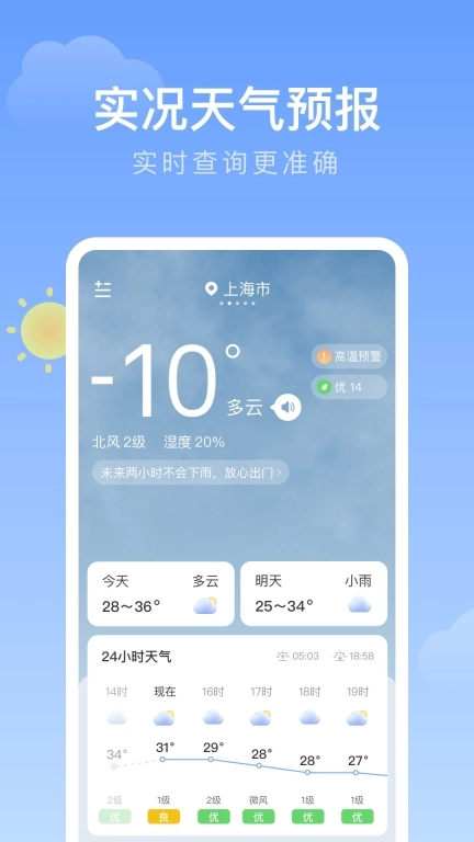 轻雨天气-实时降雨提醒