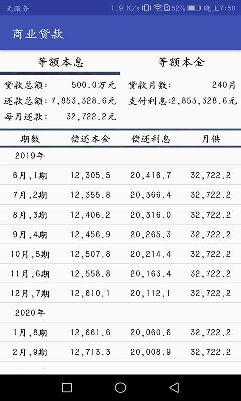 贷款计算器-多功能科学计算