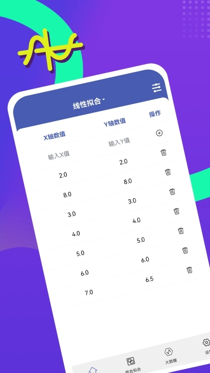 曲线拟合-线性回归折线图