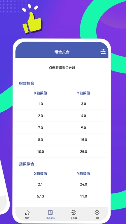 曲线拟合-线性回归折线图