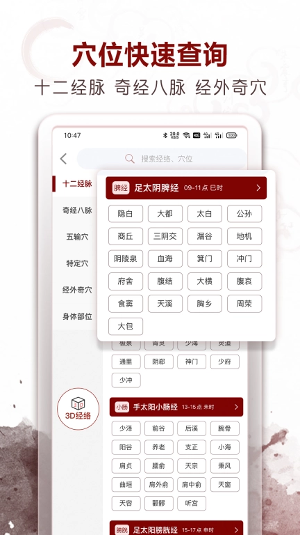 中医经络穴位-3D针灸与中医百科