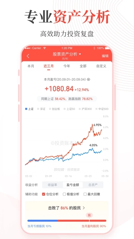 同花顺投资账本-股票基金收益汇总