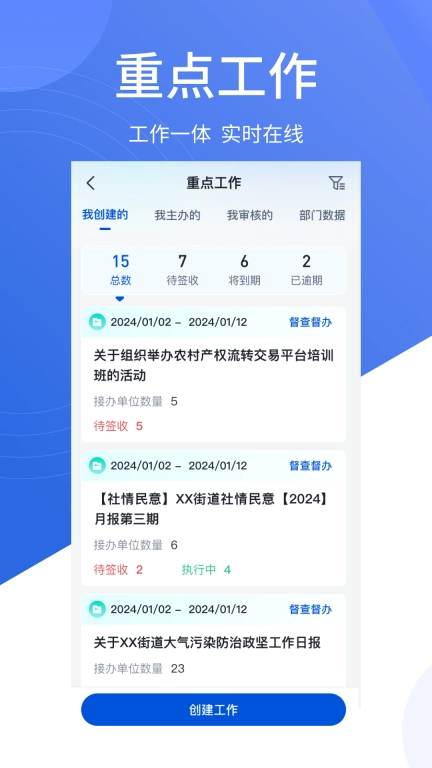 重点工作部署