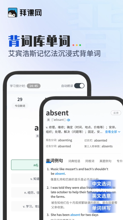 拜课网专升本-免费课程单词题库