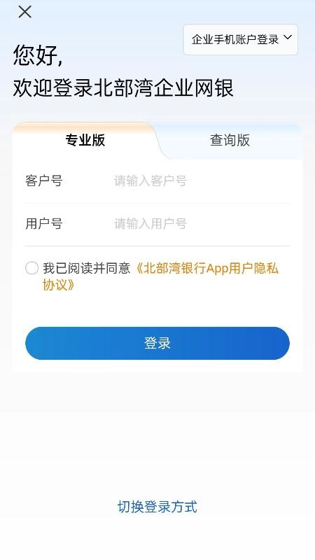 北部湾企业网银