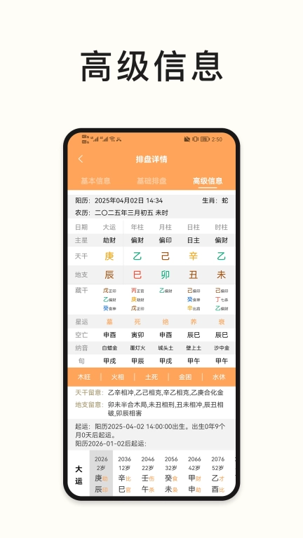 南坤八字排盘