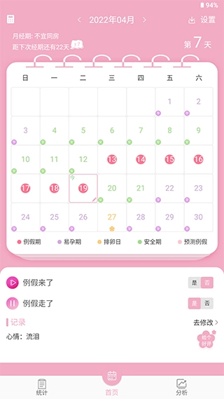 女生例假记录图1
