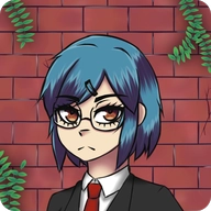 卡在墙中的少女手机