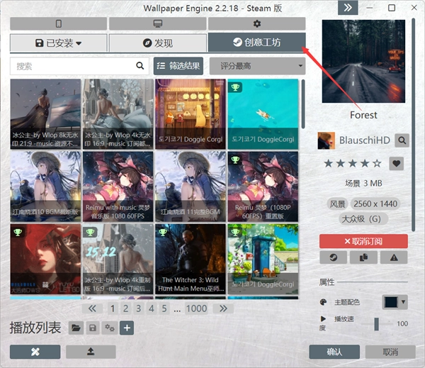 Wallpaper Engine最新pc版本开启分级壁纸教程2