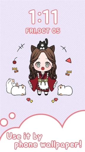 粉彩女生图1