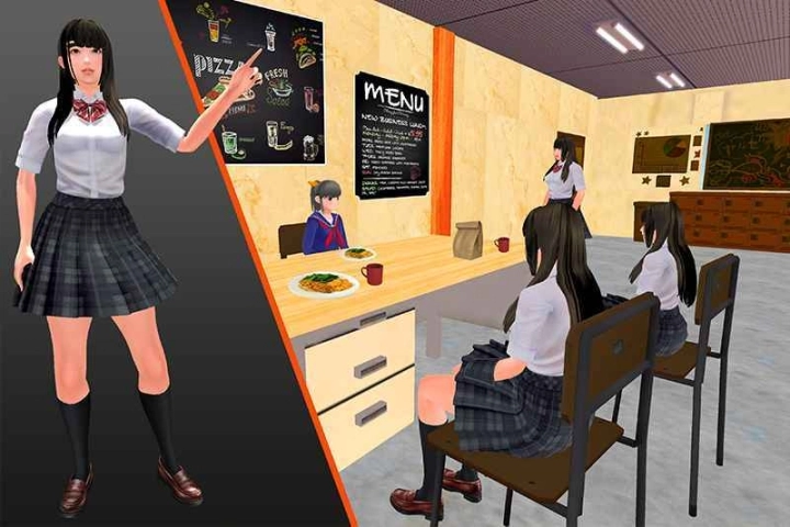 高中虚拟女孩模拟器图1