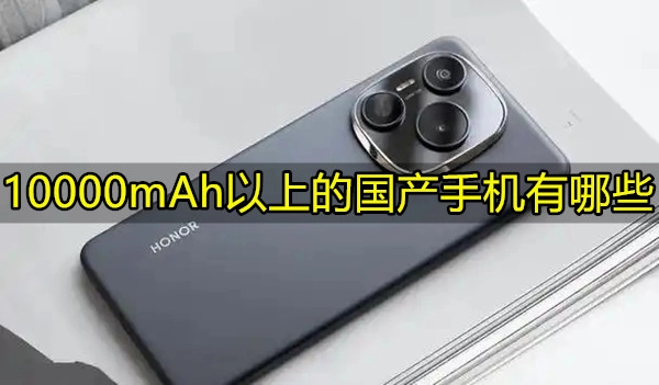 10000mAh以上的国产手机有哪些