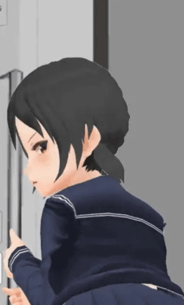 电车里的倔强女孩像素版