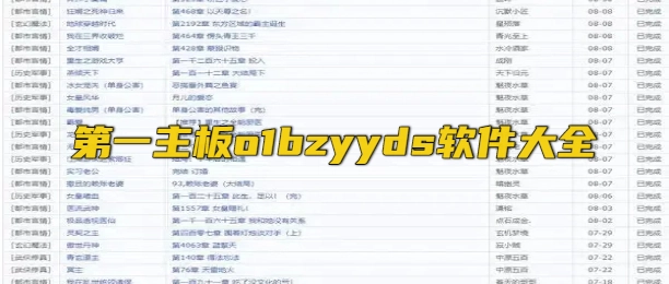 第一主板o1bzyyds软件大全