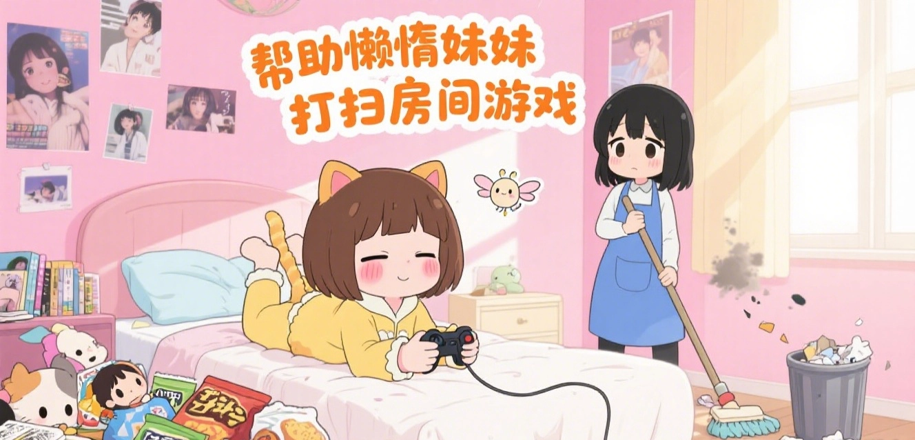 帮助懒惰妹妹打扫房间游戏
