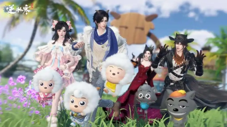 逆水寒手游x喜羊羊灰太狼联动懒羊羊时装细节首曝！