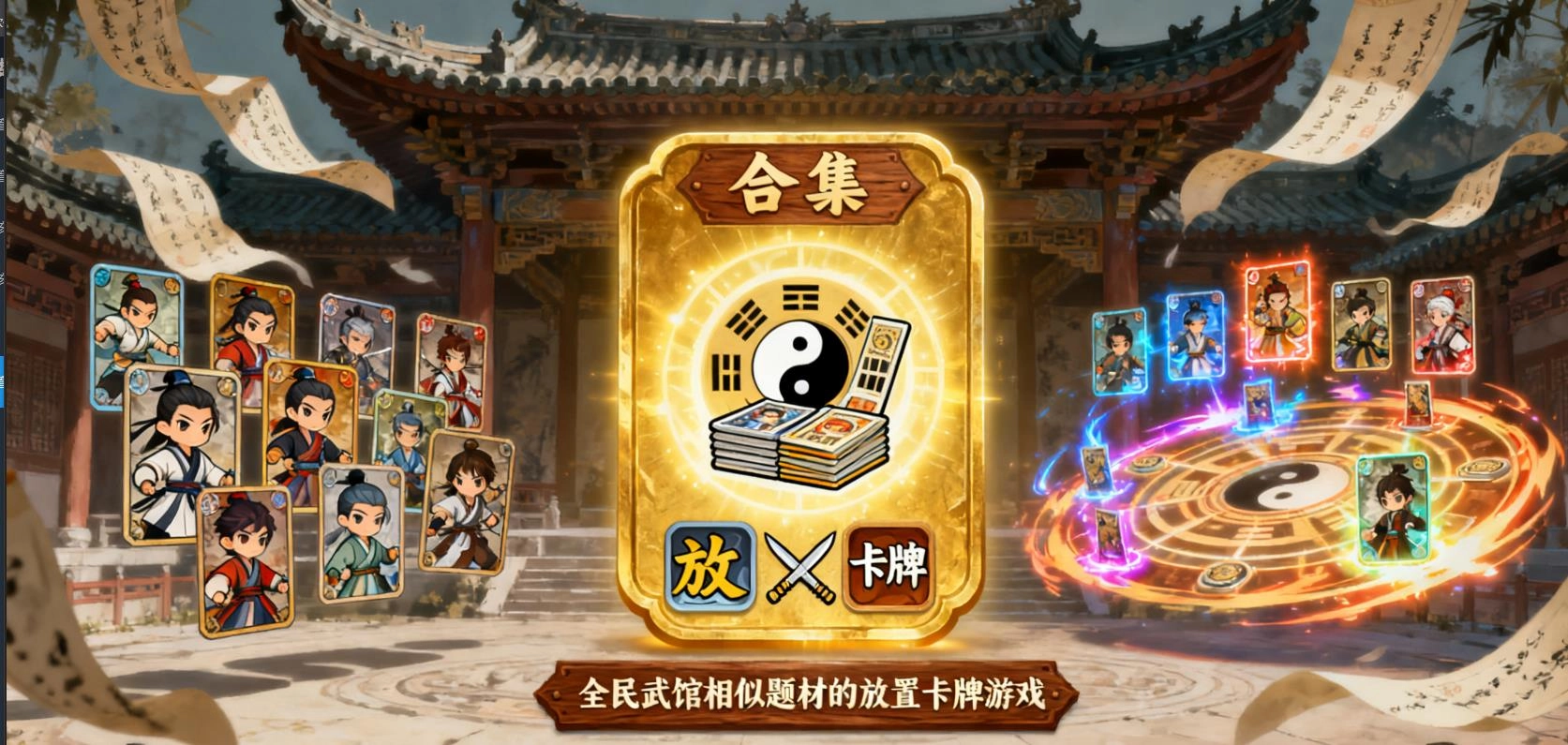 全民武馆相似题材的放置卡牌游戏
