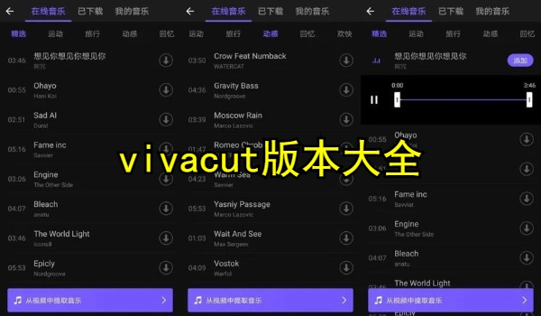 vivacut版本大全