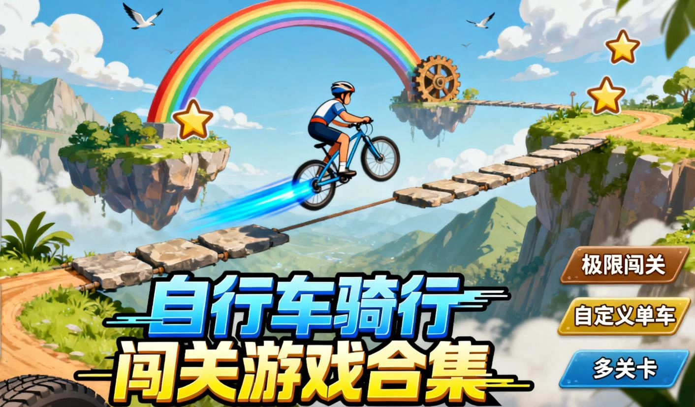 自行车骑行闯关游戏合集
