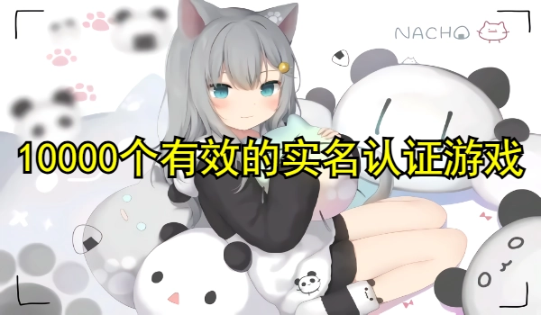 10000个有效的实名认证游戏
