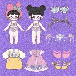 沉浸安静书女孩-手账贴纸收纳diy