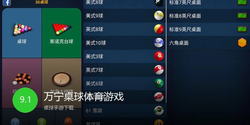 万宁桌球体育游戏
