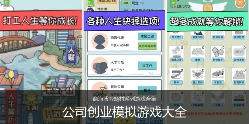 公司创业模拟游戏大全