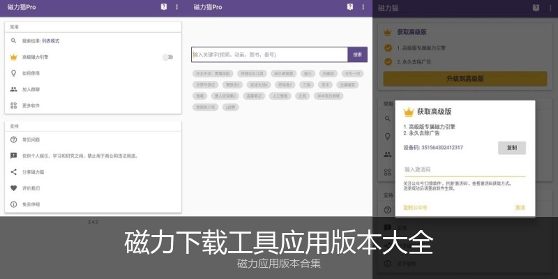 磁力下载工具应用版本大全