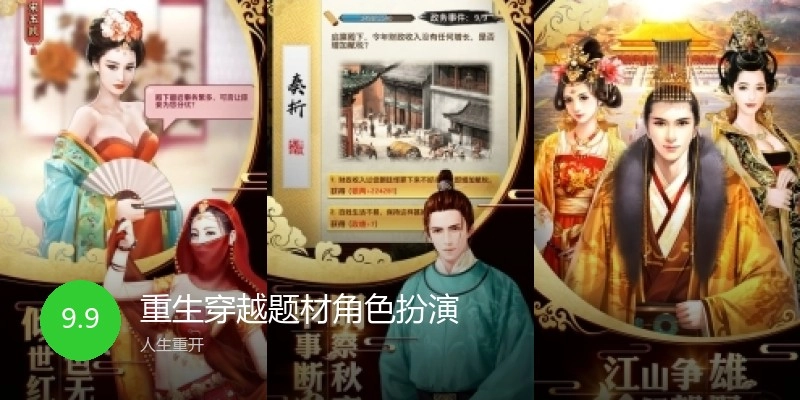 重生穿越题材角色扮演