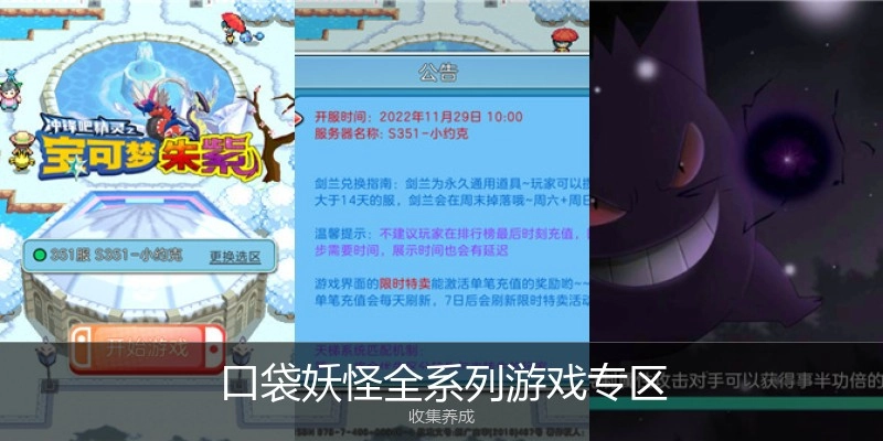 口袋妖怪全系列游戏专区