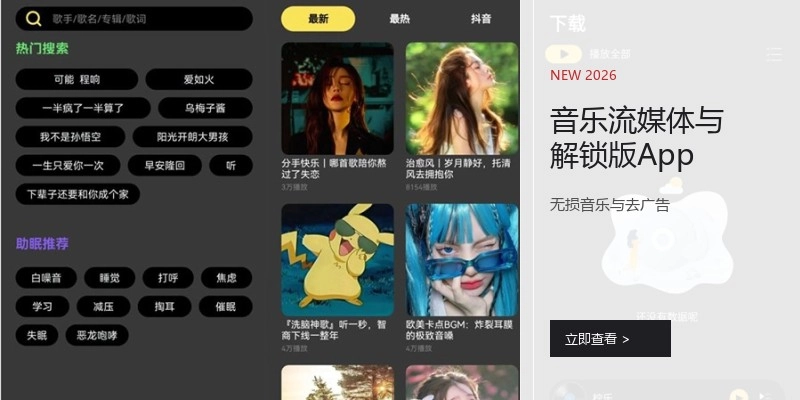音乐流媒体与解锁版App