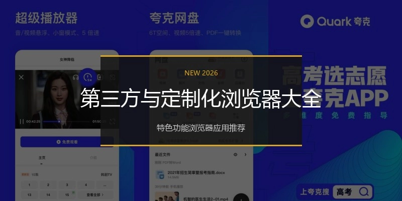 第三方与定制化浏览器大全