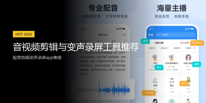音视频剪辑与变声录屏工具推荐