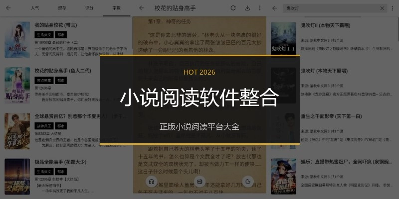 小说阅读软件整合