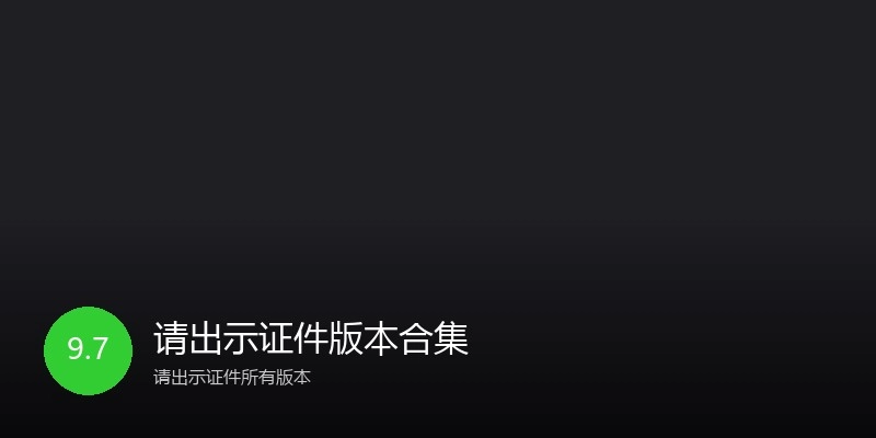 请出示证件版本合集