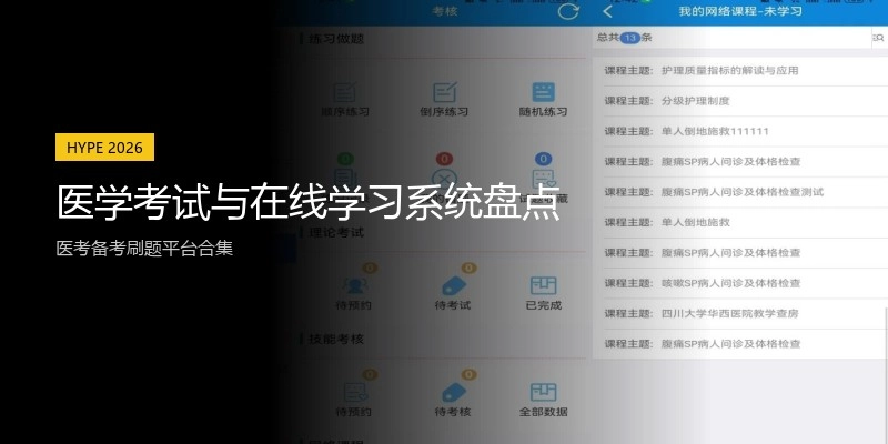 医学考试与在线学习系统盘点
