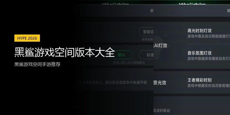 黑鲨游戏空间版本大全