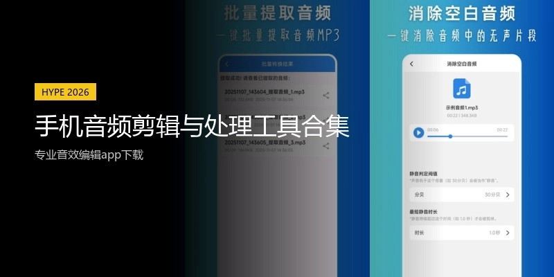 手机音频剪辑与处理工具合集