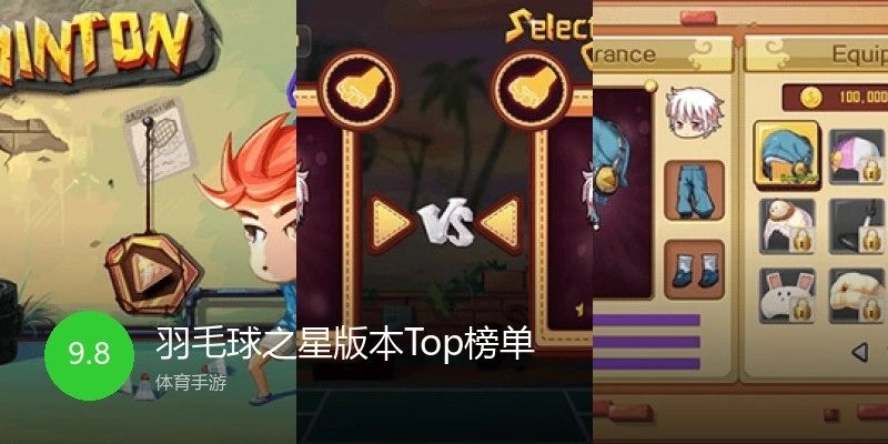 羽毛球之星版本Top榜单