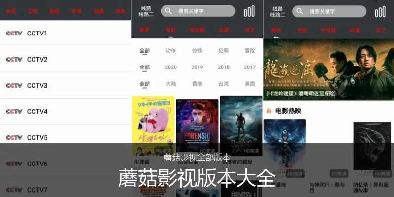 蘑菇影视版本大全