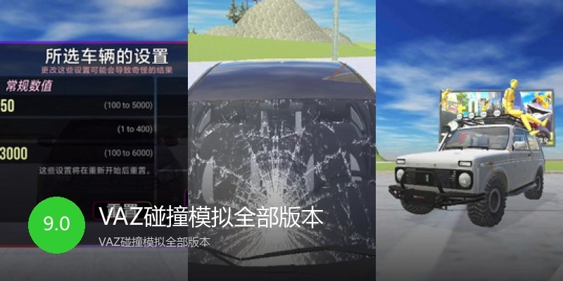 VAZ碰撞模拟全部版本