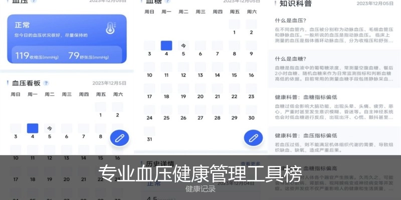 专业血压健康管理工具榜