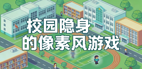 校园隐身的像素风游戏
