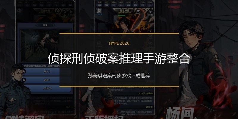 侦探刑侦破案推理手游整合