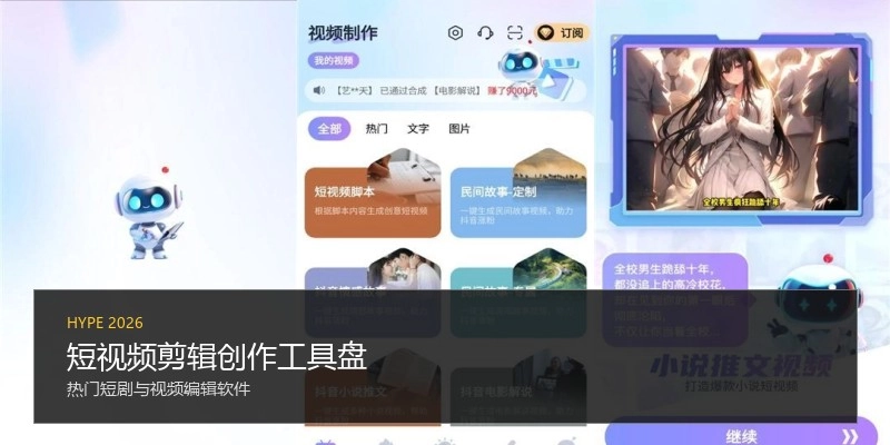 短视频剪辑创作工具盘