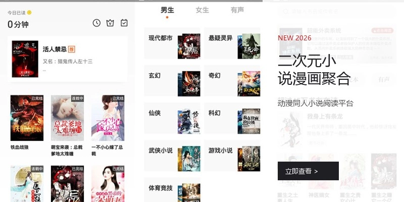 二次元小说漫画聚合
