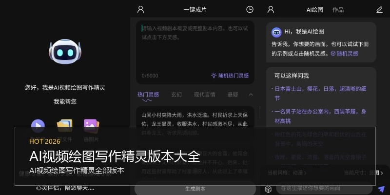 AI视频绘图写作精灵版本大全