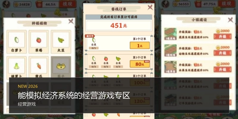 能模拟经济系统的经营游戏专区