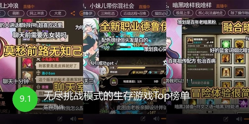 无尽挑战模式的生存游戏Top榜单